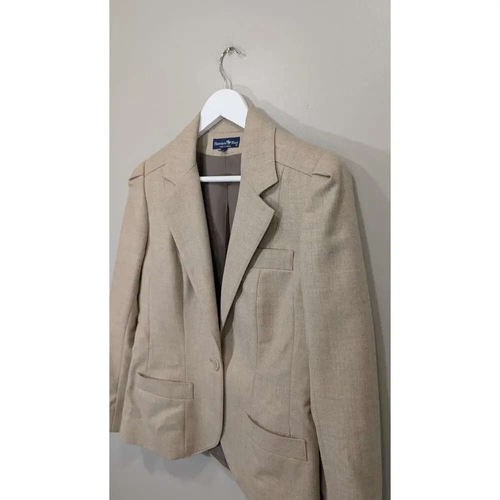 Hunters Run Wool Blazer Tailored Vintage Office Boss Minimalist Academia 9/10